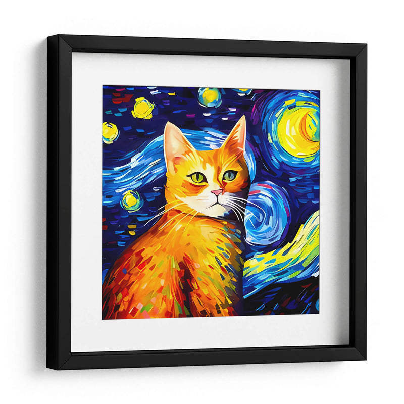 Noche estrellada sobre un gato-Vincent Van Gogh - Coloratura | Cuadro decorativo de Canvas Lab