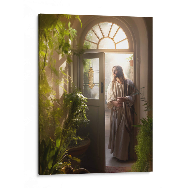 Jesús a la puerta - Cristianos de la Biblia | Cuadro decorativo de Canvas Lab