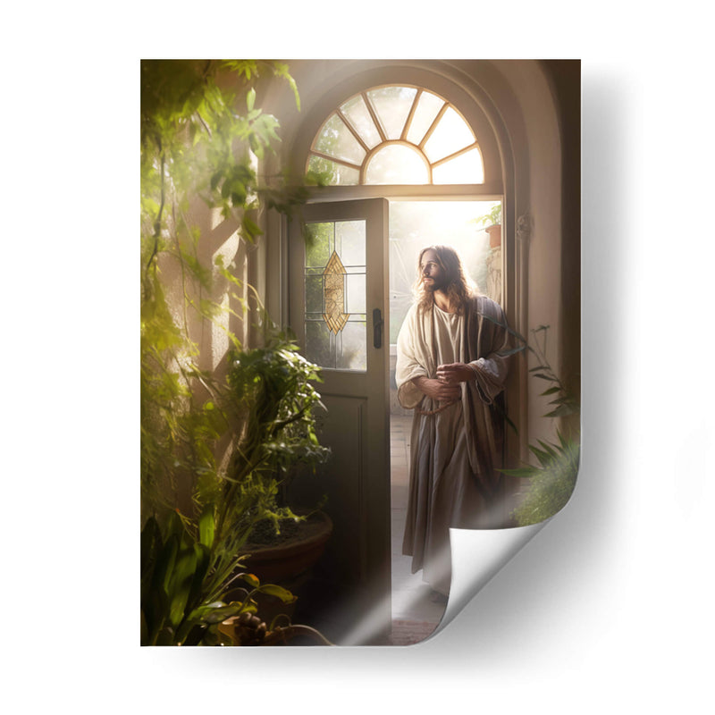 Jesús a la puerta - Cristianos de la Biblia | Cuadro decorativo de Canvas Lab