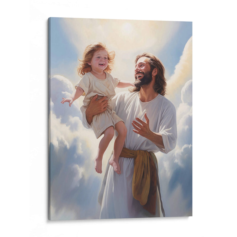 jesus con niño - Cristianos de la Biblia | Cuadro decorativo de Canvas Lab