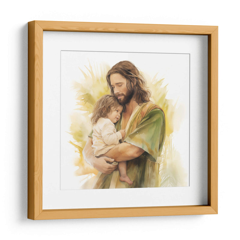 jesus de acuarela 2 - Cristianos de la Biblia | Cuadro decorativo de Canvas Lab