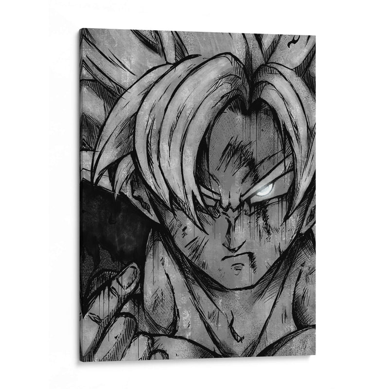 Goku Drip - Dry Ink | Cuadro decorativo de Canvas Lab