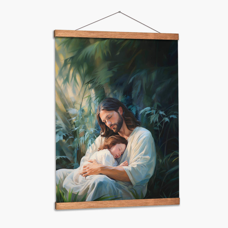 jesus entre las plantas - Cristianos de la Biblia | Cuadro decorativo de Canvas Lab