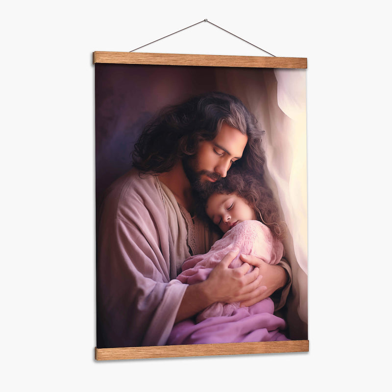 jesus y la niña - Cristianos de la Biblia | Cuadro decorativo de Canvas Lab