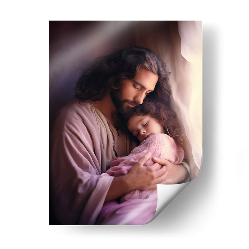 jesus y la niña - Cristianos de la Biblia | Cuadro decorativo de Canvas Lab