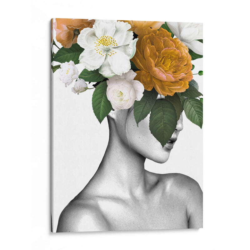 cabeza de flores amarillas - Nayeli Cabrera | Cuadro decorativo de Canvas Lab