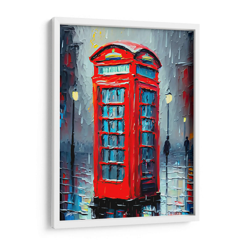 Cabina Roja Londres - Color Strokes | Cuadro decorativo de Canvas Lab