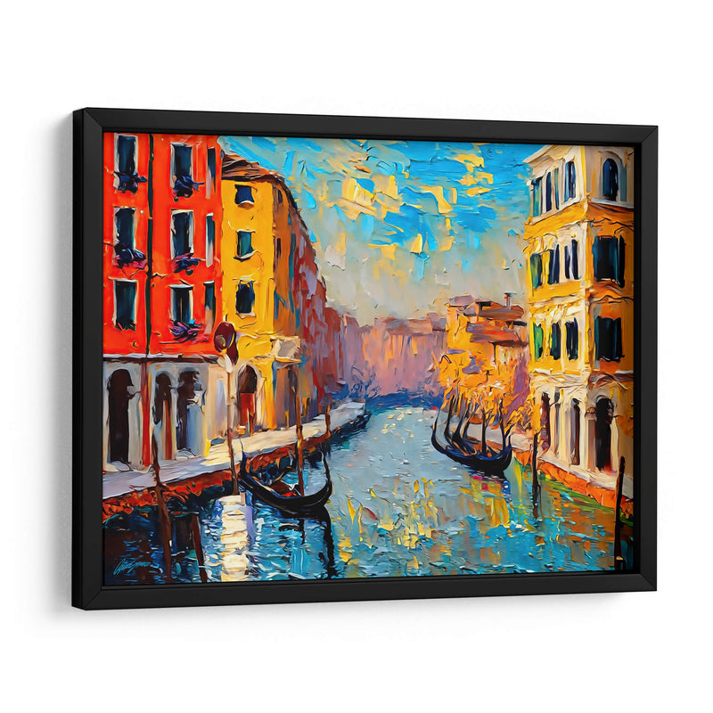 Canales de Venecia 2 - Color Strokes | Cuadro decorativo de Canvas Lab
