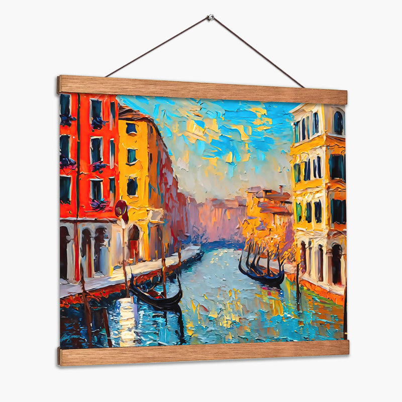 Canales de Venecia 2 - Color Strokes | Cuadro decorativo de Canvas Lab