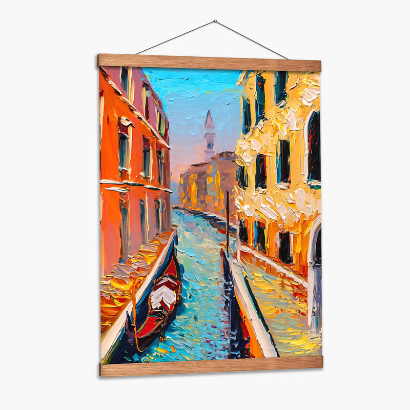 Canales de Venecia - Color Strokes | Cuadro decorativo de Canvas Lab