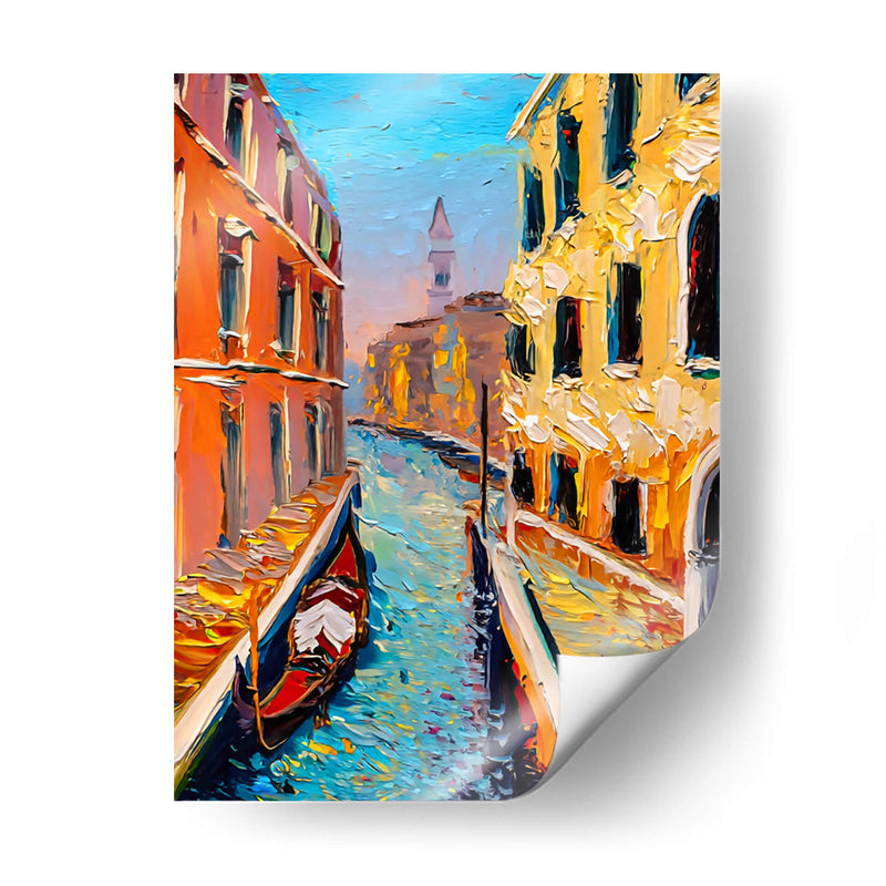 Canales de Venecia - Color Strokes | Cuadro decorativo de Canvas Lab