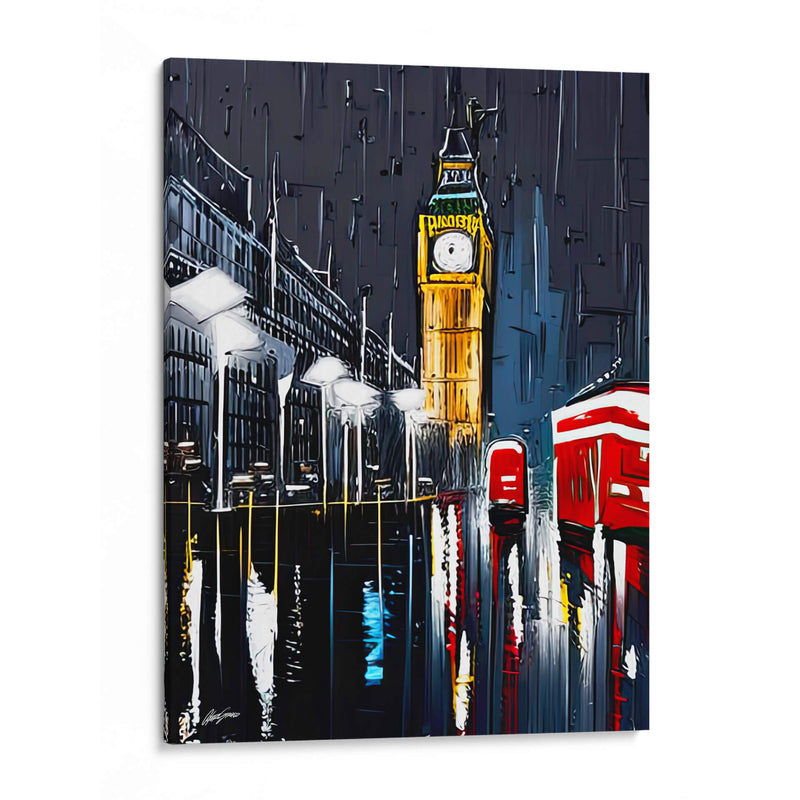 Lluvia en Londres  - Color Strokes | Cuadro decorativo de Canvas Lab