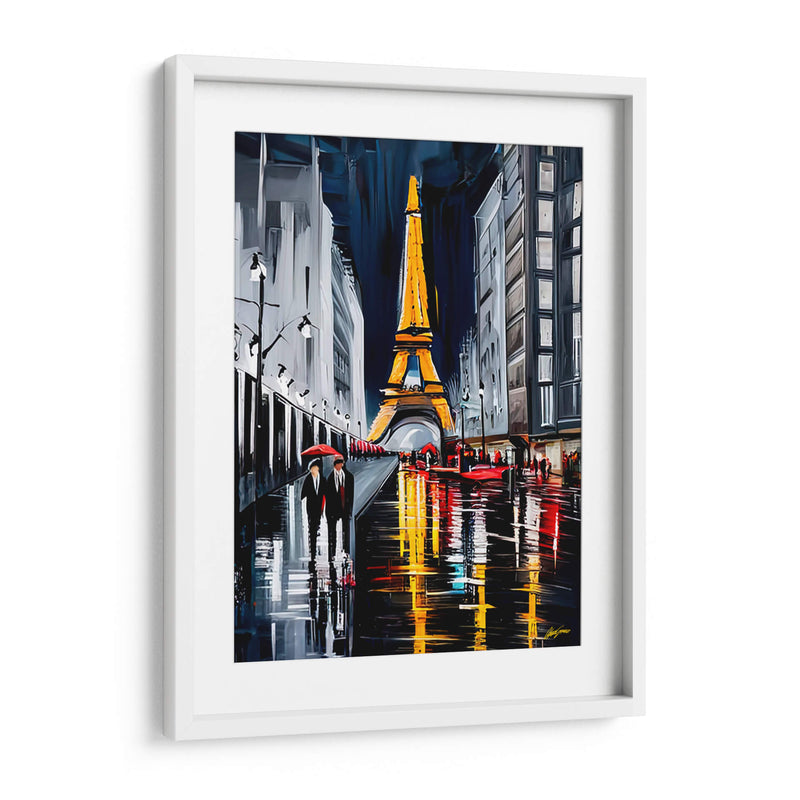 Paris de Noche - Color Strokes | Cuadro decorativo de Canvas Lab