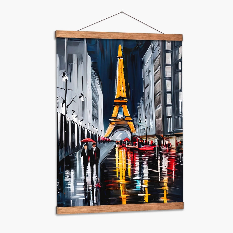 Paris de Noche - Color Strokes | Cuadro decorativo de Canvas Lab
