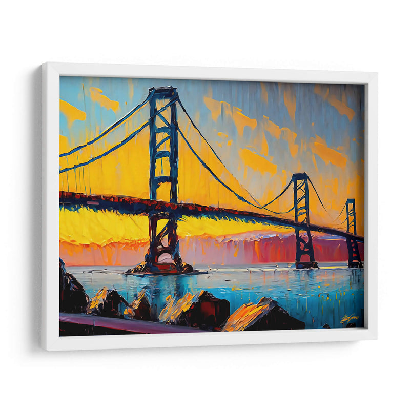 Puente Golden Gate - Color Strokes | Cuadro decorativo de Canvas Lab