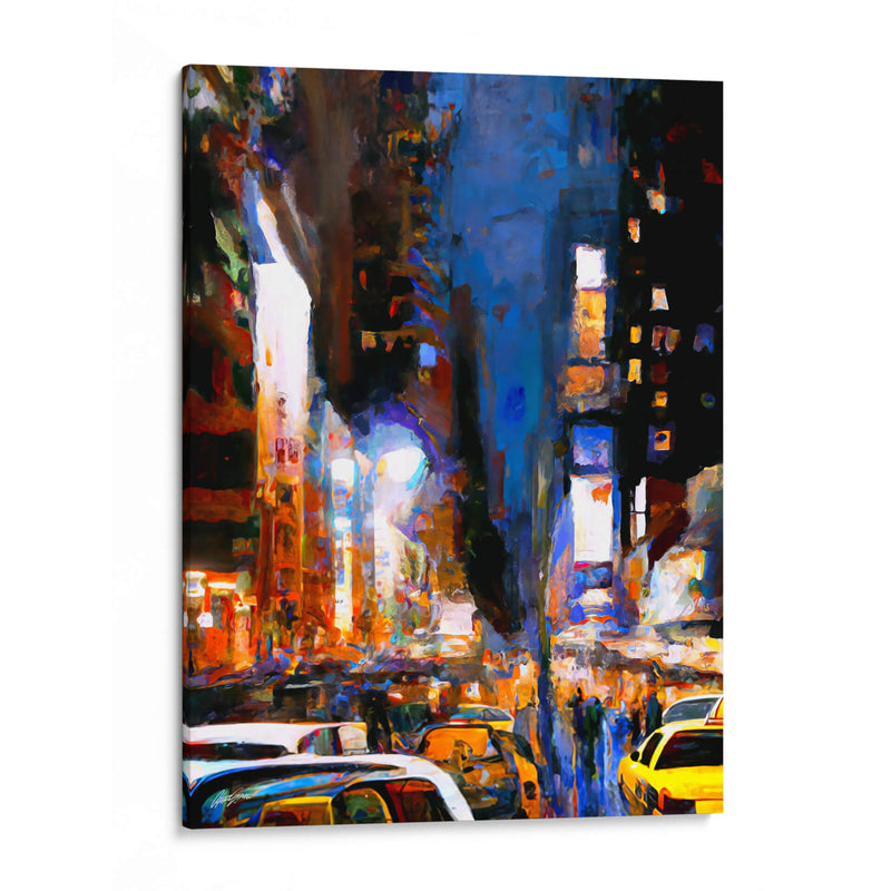 Times Square - Color Strokes | Cuadro decorativo de Canvas Lab