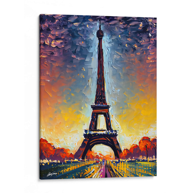 Torre Eiffel Paris - Color Strokes | Cuadro decorativo de Canvas Lab