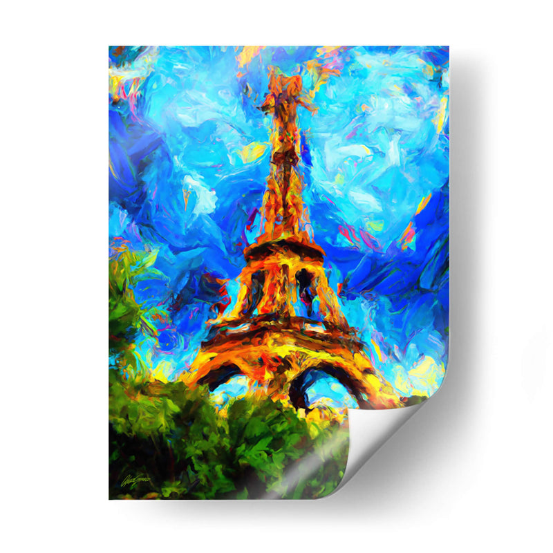 Torre Eiffel Zoom - Color Strokes | Cuadro decorativo de Canvas Lab