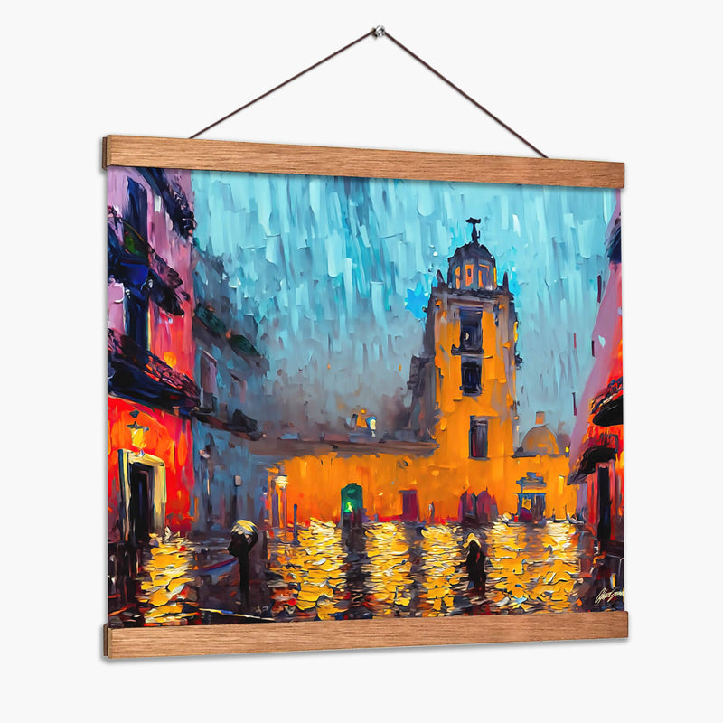 Zocalo Mexico - Color Strokes | Cuadro decorativo de Canvas Lab