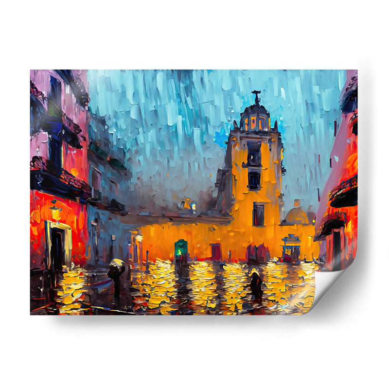 Zocalo Mexico - Color Strokes | Cuadro decorativo de Canvas Lab