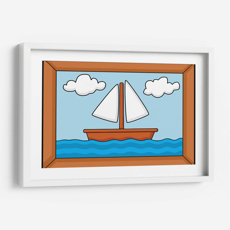 Pintura del barco de los Simpson - Dav Madrid | Cuadro decorativo de Canvas Lab
