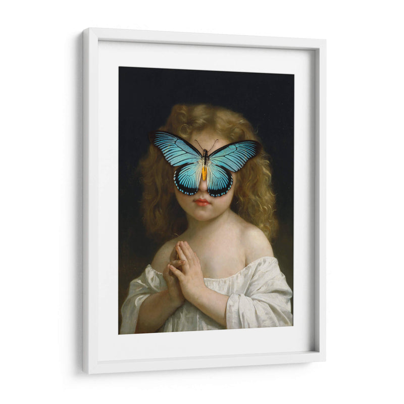 niña maripoza azul - Nayeli Cabrera | Cuadro decorativo de Canvas Lab