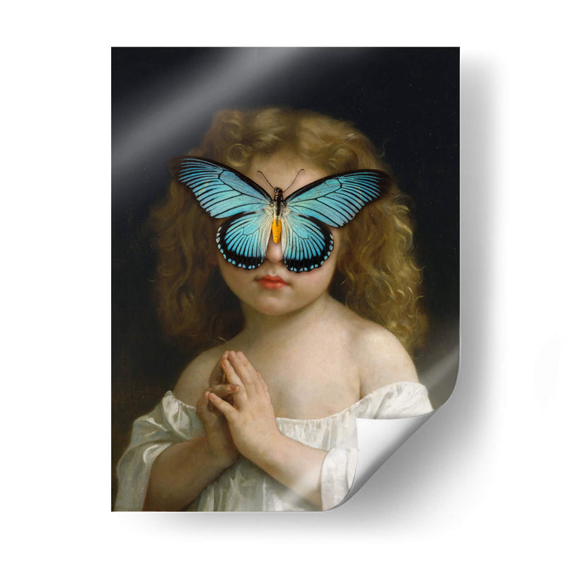 niña maripoza azul - Nayeli Cabrera | Cuadro decorativo de Canvas Lab