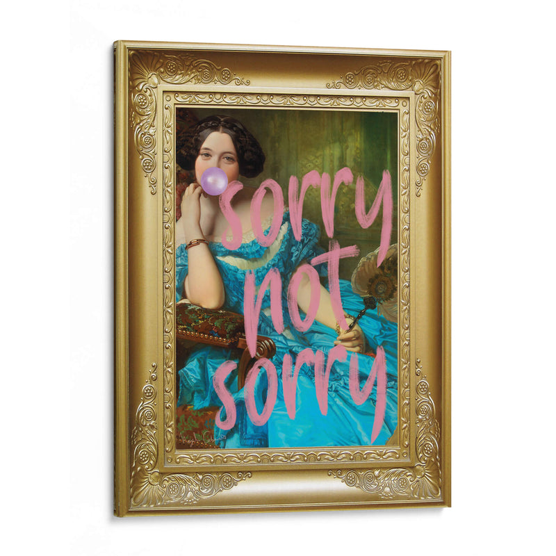 sorry not sorry con marco - Nayeli Cabrera | Cuadro decorativo de Canvas Lab