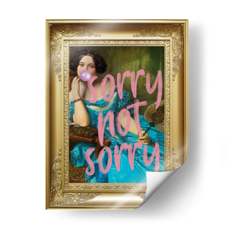 sorry not sorry con marco - Nayeli Cabrera | Cuadro decorativo de Canvas Lab
