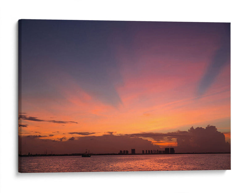 Atardecer en Cancún - Emilio Santamaria | Cuadro decorativo de Canvas Lab