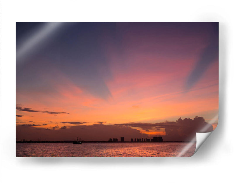 Atardecer en Cancún - Emilio Santamaria | Cuadro decorativo de Canvas Lab