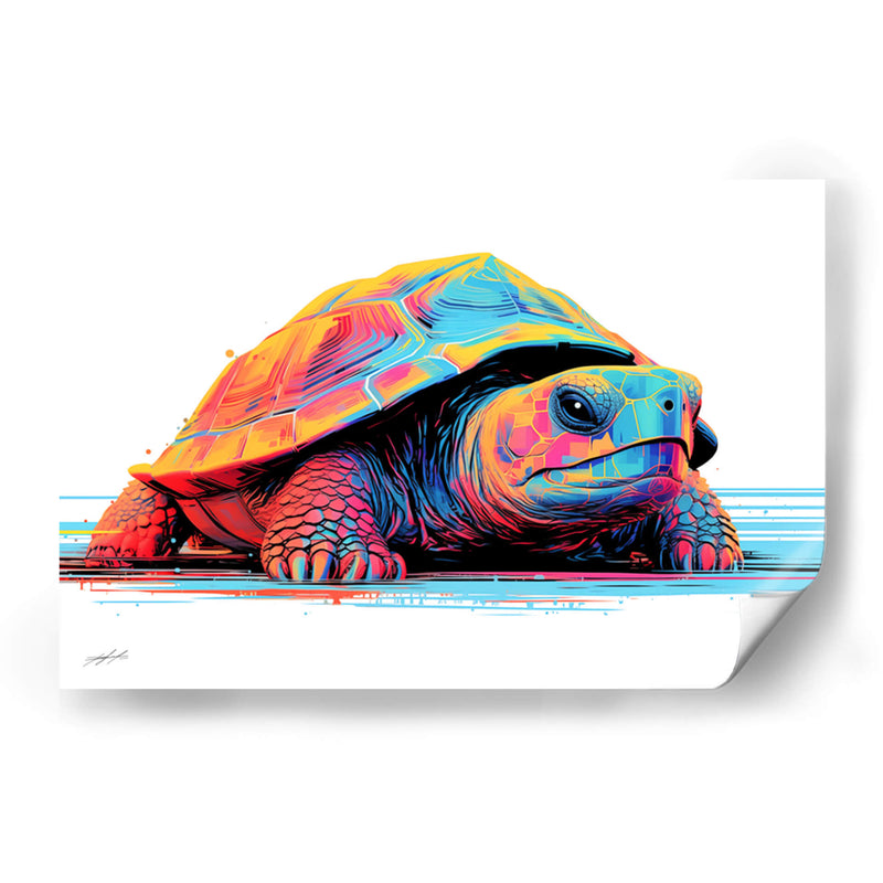 RETROWAVE - TURTLE - DeLaVegaGaming | Cuadro decorativo de Canvas Lab