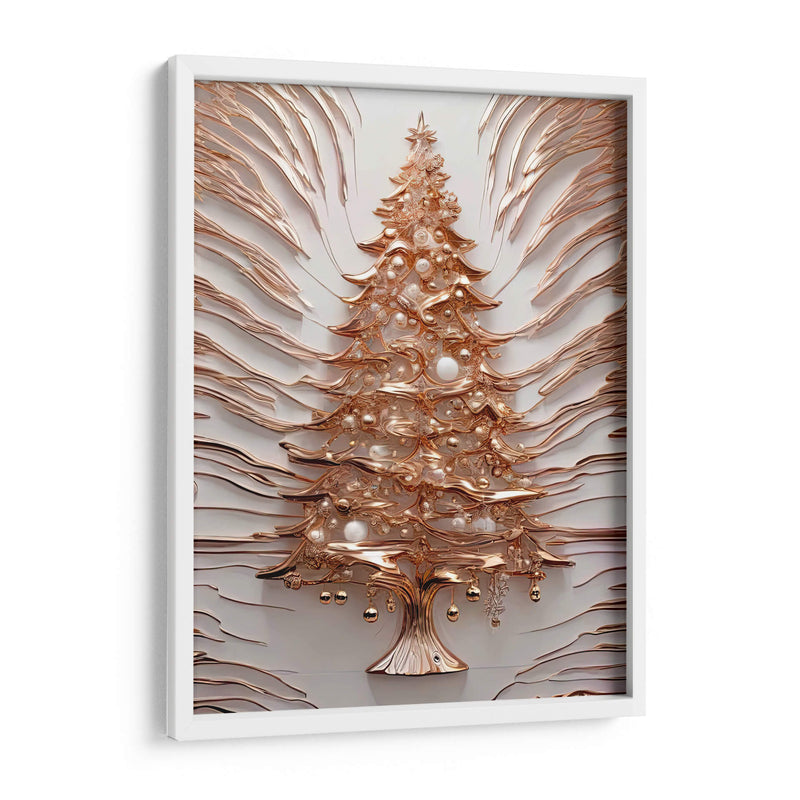 Árbol de Navidad Dorado III - Infiniity Art | Cuadro decorativo de Canvas Lab