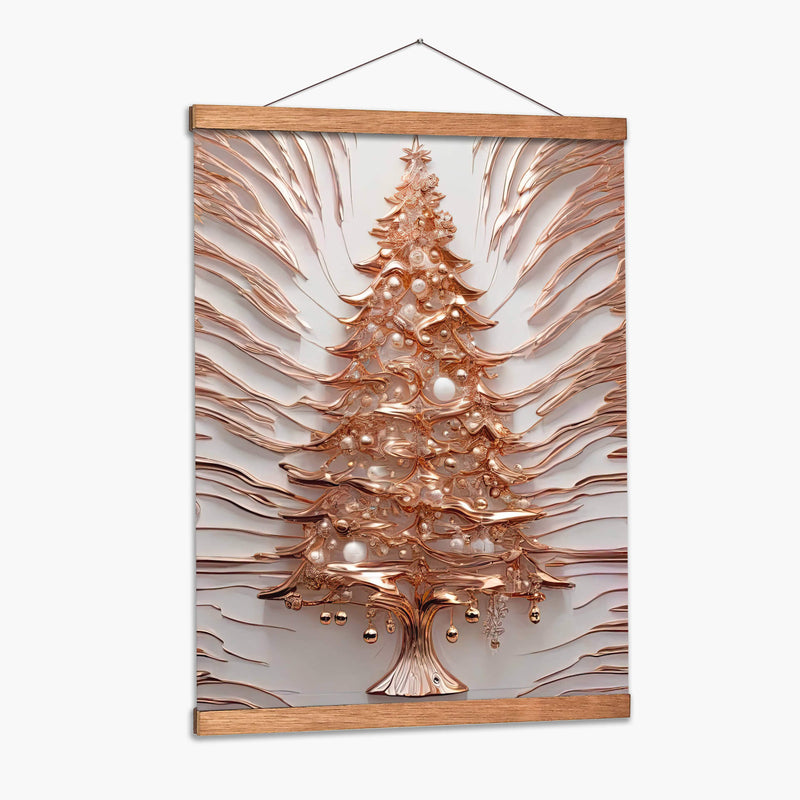 Árbol de Navidad Dorado III - Infiniity Art | Cuadro decorativo de Canvas Lab