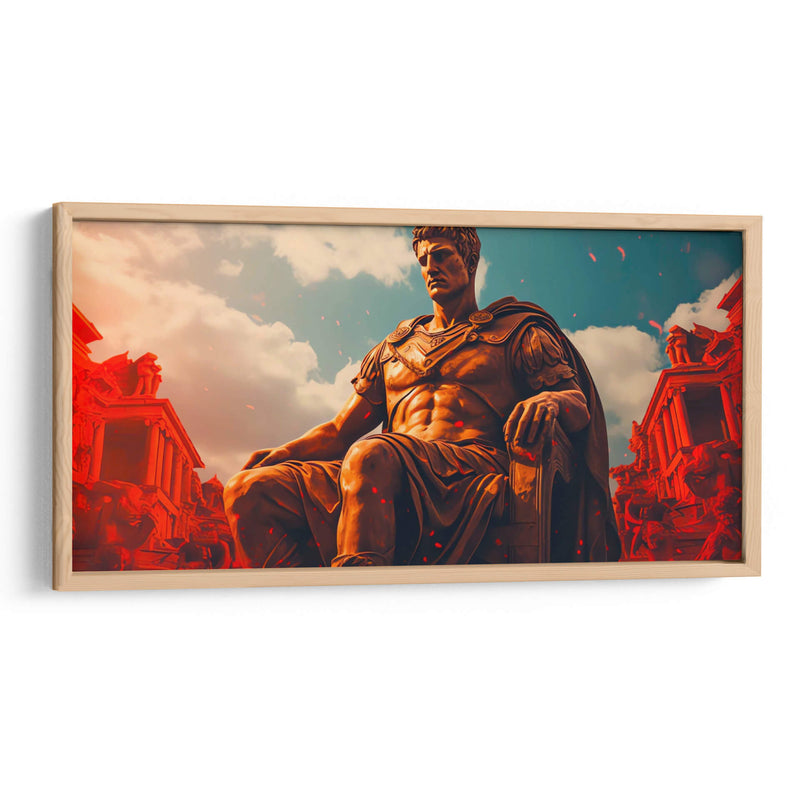 Escultura del Emperador Julio Cesar en Roma 2 - Coloratura | Cuadro decorativo de Canvas Lab
