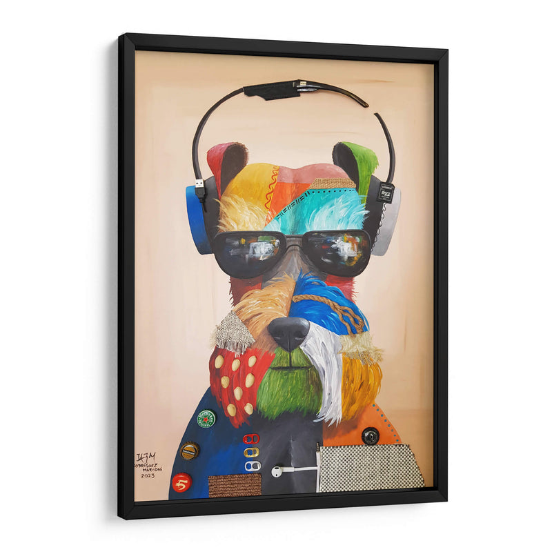 Perro escuchando música - Rodríguez Marconi | Cuadro decorativo de Canvas Lab