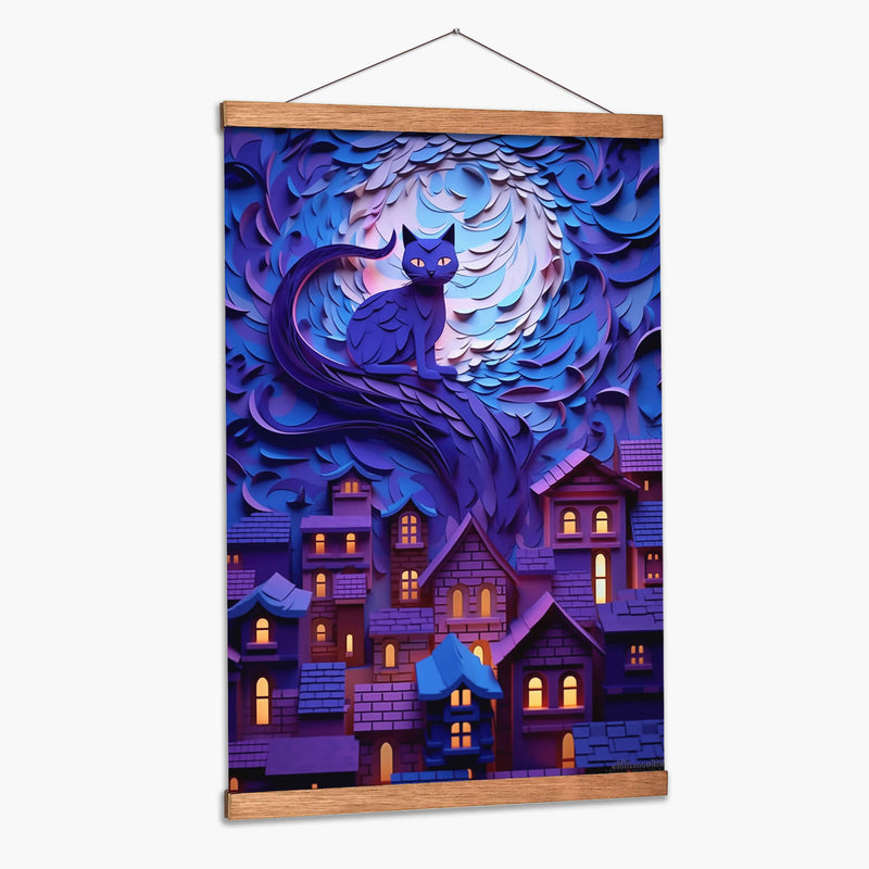 EL GATO Y LA NOCHE - Dav Madrid | Cuadro decorativo de Canvas Lab