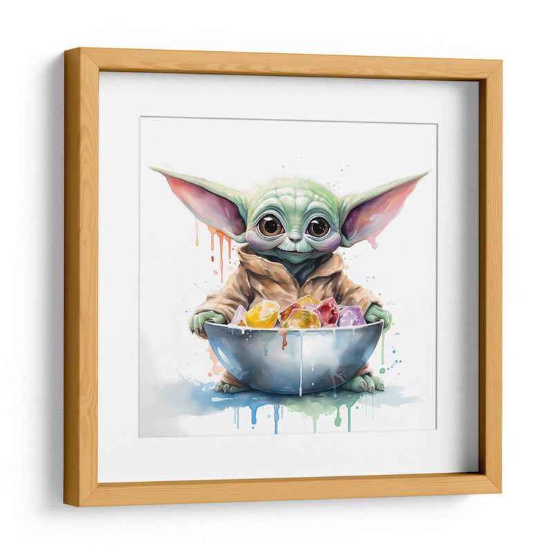 Baby Yoda Breakfast - Sophie P | Cuadro decorativo de Canvas Lab