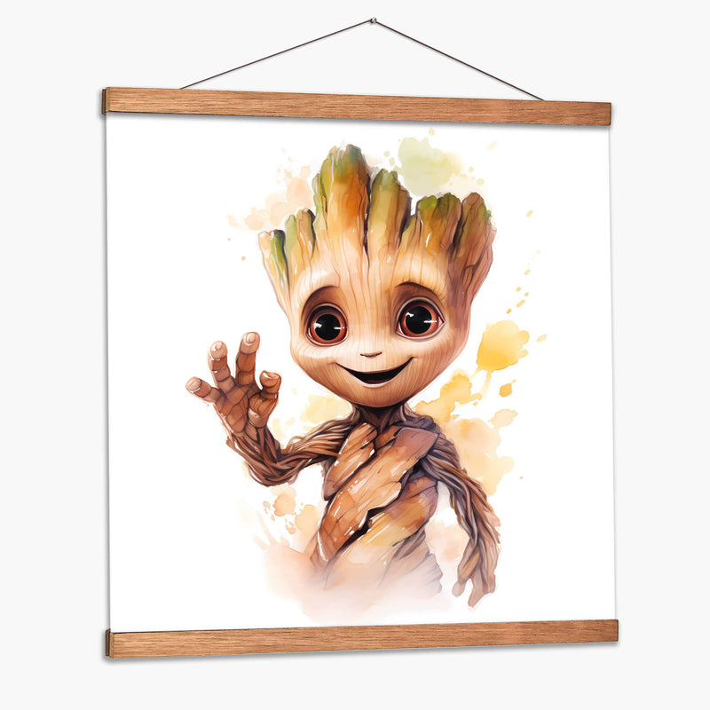 Hola Baby Groot III - Sophie P | Cuadro decorativo de Canvas Lab