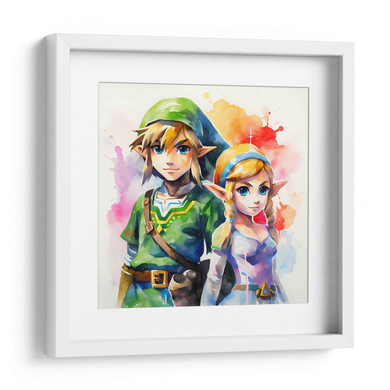 Link Y Zelda - Sophie P | Cuadro decorativo de Canvas Lab