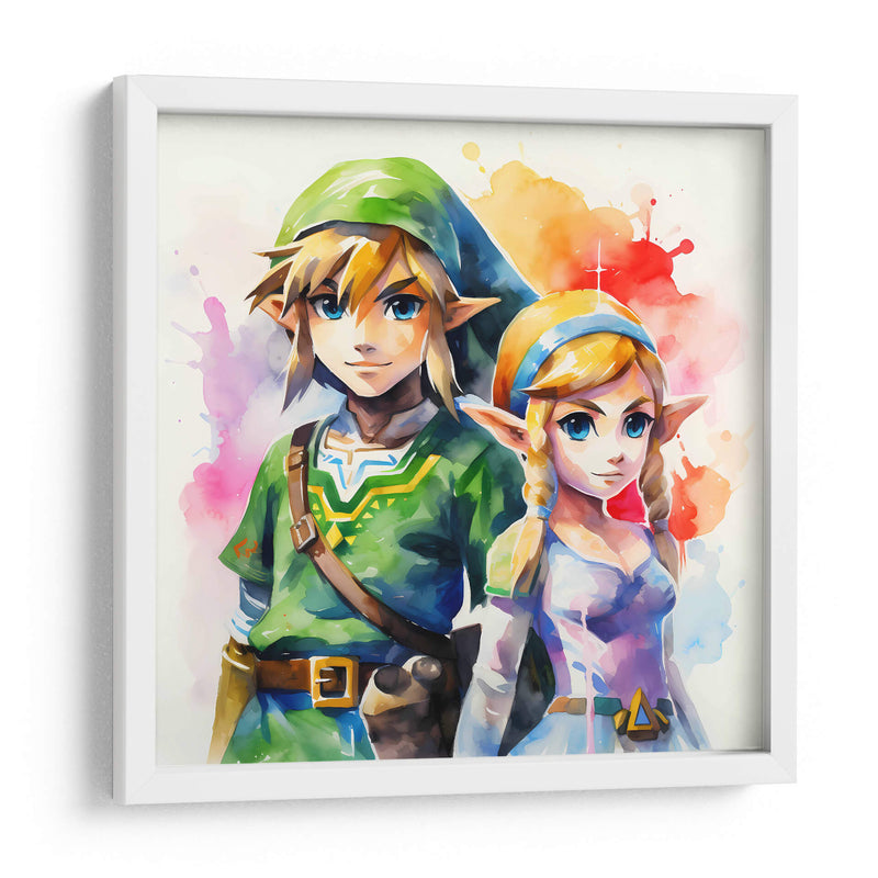 Link Y Zelda - Sophie P | Cuadro decorativo de Canvas Lab