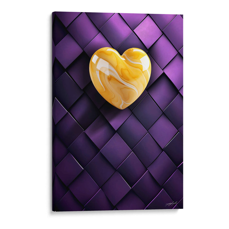 Mi corazón de Mármol - Amarillo - DeLaVegaGaming | Cuadro decorativo de Canvas Lab