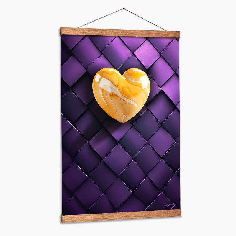 Mi corazón de Mármol - Amarillo - DeLaVegaGaming | Cuadro decorativo de Canvas Lab