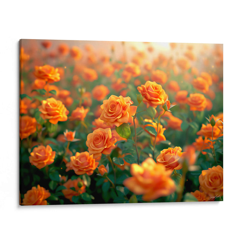 Campo de Rosas Anaranjadas - DeLaVegaGaming | Cuadro decorativo de Canvas Lab