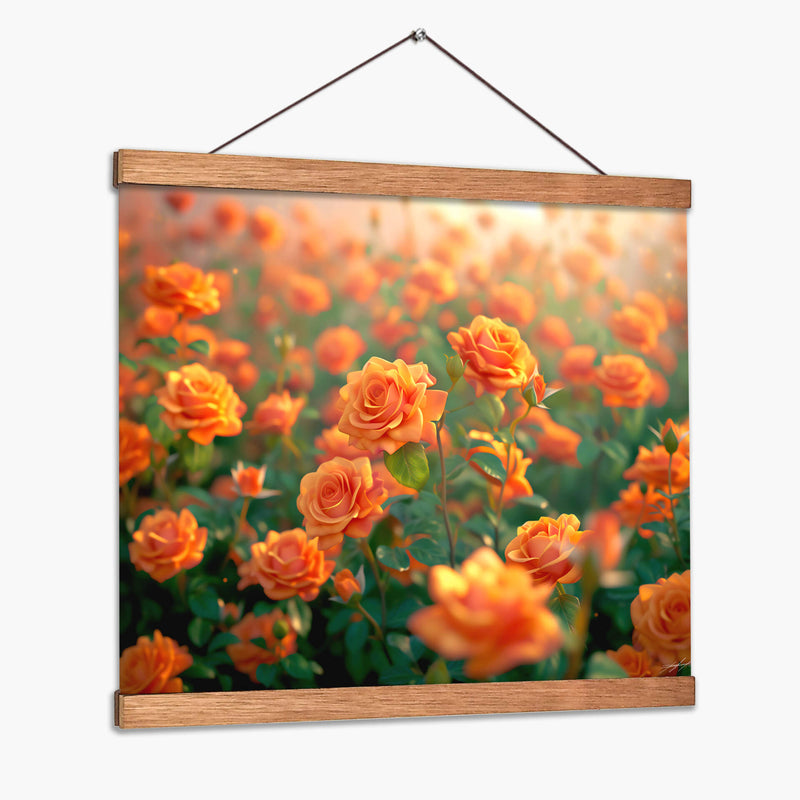 Campo de Rosas Anaranjadas - DeLaVegaGaming | Cuadro decorativo de Canvas Lab