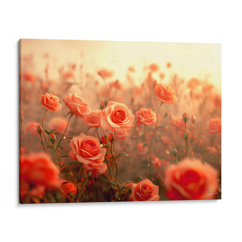 Campo de Rosas Coral - DeLaVegaGaming | Cuadro decorativo de Canvas Lab