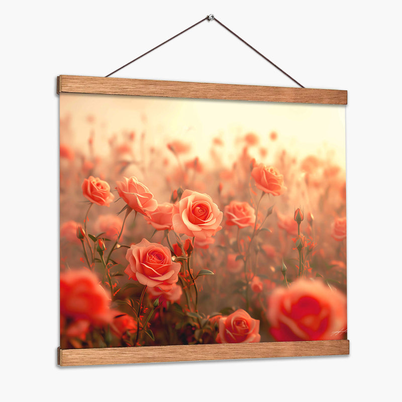 Campo de Rosas Coral - DeLaVegaGaming | Cuadro decorativo de Canvas Lab