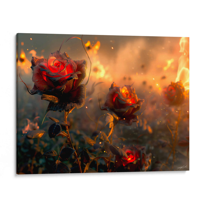 Campo de Rosas de fuego - DeLaVegaGaming | Cuadro decorativo de Canvas Lab