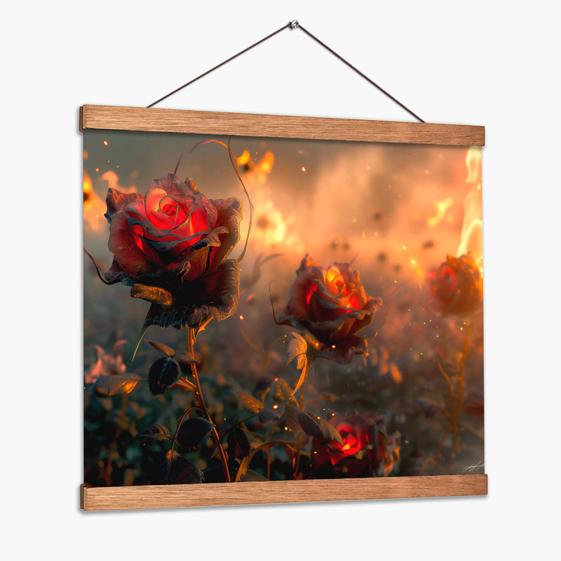 Campo de Rosas de fuego - DeLaVegaGaming | Cuadro decorativo de Canvas Lab