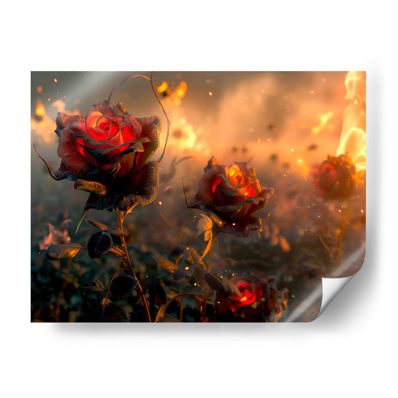 Campo de Rosas de fuego - DeLaVegaGaming | Cuadro decorativo de Canvas Lab